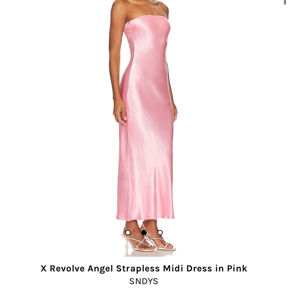 SNDYS Pink Strapless Dress